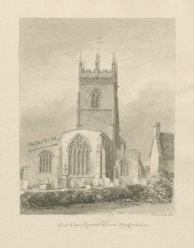 Chiesa di Gnosall da John Chessell Buckler