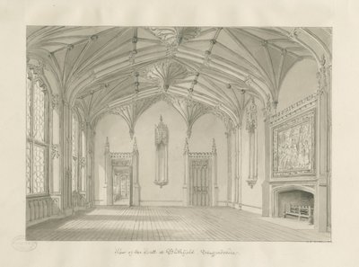 Interno di Blithfield Hall da John Chessell Buckler