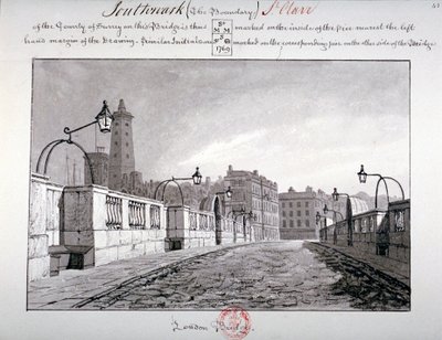 Ponte di Londra, Southwark, Londra da John Chessell Buckler