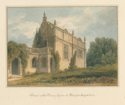 Oxfordshire - Burford - Cappella della Priory House, 1821 da John Chessell Buckler