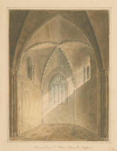 Oxfordshire - Oxford - Interno del Presbiterio della Chiesa di San Pietro, 1811 da John Chessell Buckler
