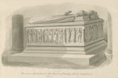 Chiesa di Penkridge - Tomba di Edward Littleton da John Chessell Buckler