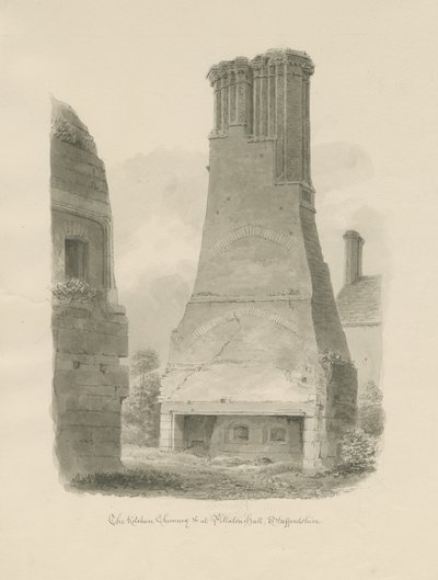 Pillaton Hall - Camino della Cucina da John Chessell Buckler