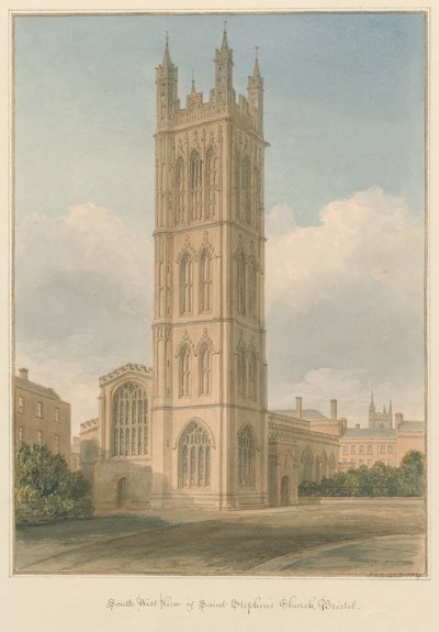 Somerset - Bristol - Chiesa di San Stefano da John Chessell Buckler