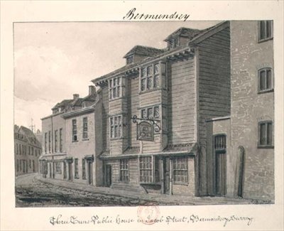 La locanda dei Tre Tuns in Jacob Street, Bermondsey da John Chessell Buckler