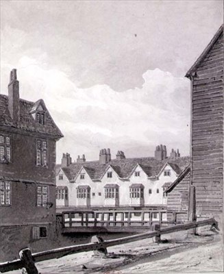 Vista del Folly a Dockhead, Bermondsey da John Chessell Buckler