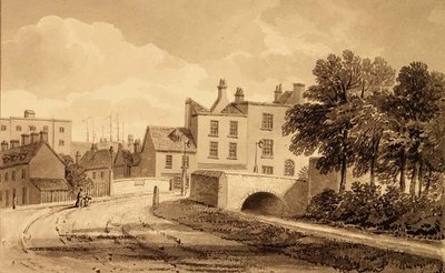 Vista del Ponte del Mulino, Bermondsey da John Chessell Buckler