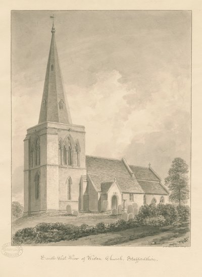Chiesa di Weston-on-Trent da John Chessell Buckler