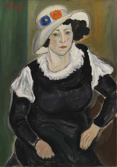Una signora con cappello. La moglie dell