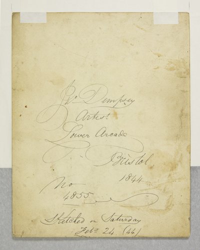 Ritratto di un giovane, verso da John Church Dempsey