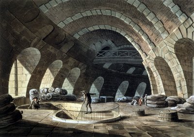 La borsa del grano a Parigi, incisione, inizio XIX secolo da John Claude (after) Nattes