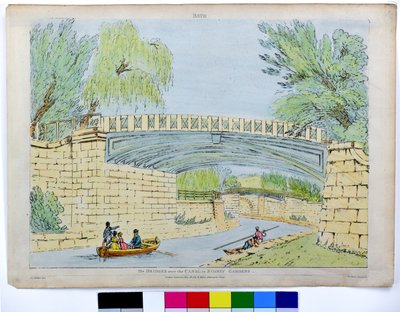 Bath. I ponti sul canale nei giardini di Sidney da John Claude Nattes