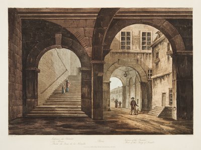 Interno del Chatelet, Parte del Quay di Feraille da John Claude Nattes