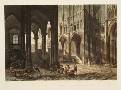 Interno della Chiesa di St. Denis da John Claude Nattes