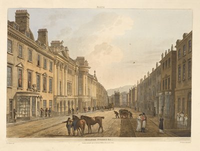 Milsom street. Bath, illustrato da una serie di vedute, dai disegni di J. C. Nattes; con descrizioni per ogni tavola. John Claude Nattes 1806 da John Claude Nattes