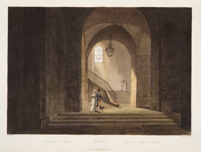 Scala che conduce alla Cappella da John Claude Nattes