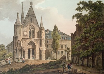Il Collège de Navarre a Parigi, inciso da I. Hill, 1809 da John Claude Nattes