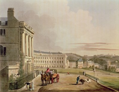 Il Crescent, (dettaglio della strada) da John Claude Nattes