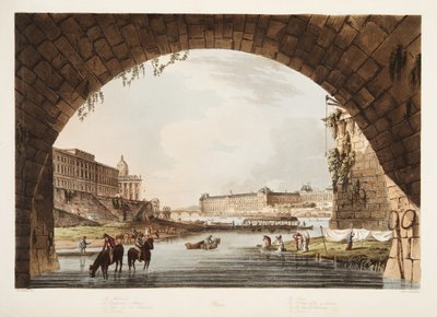 Il Louvre; La Zecca; Il Collegio delle 4 Nazioni; Il Ponte della Riunione da John Claude Nattes