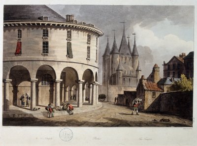 Il Tempio di Parigi da John Claude Nattes