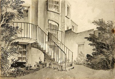 Vista di una casa a Bayswater appartenente al Sig. Wilson, c.1808 da John Claude Nattes