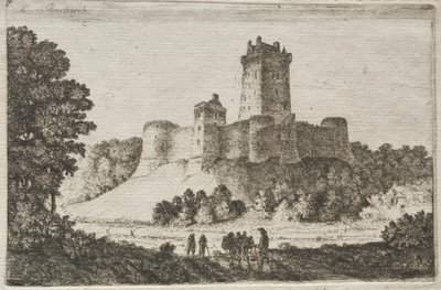 Castello di Borthwick da est da John Clerk of Eldin