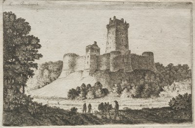 Castello di Borthwick da est da John Clerk of Eldin
