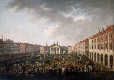 Piazza e mercato di Covent Garden da John Collet