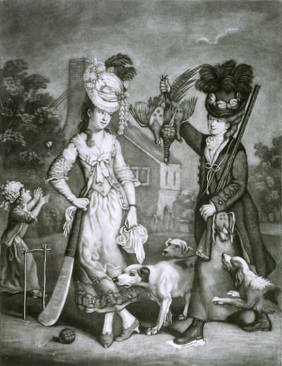 Miss Wicket e Miss Trigger, 1778 da John Collet