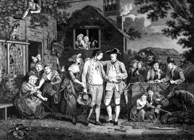Il sergente reclutatore, inciso da John Goldar, 1769 da John Collet