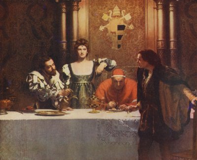 Un bicchiere di vino con Cesare Borgia da John Collier