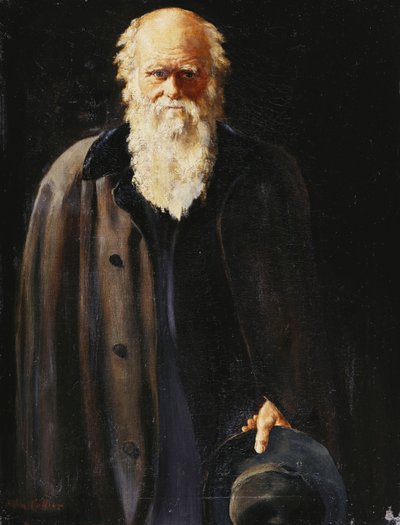 Ritratto di Charles Darwin, in piedi a tre quarti di lunghezza, 1897 da John Collier