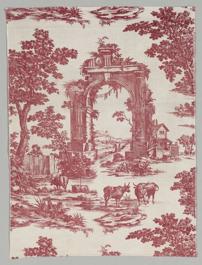 Cotone stampato a lastra di rame, 1765 da John Collins