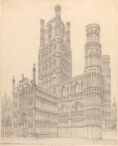 Cattedrale di Ely, Cambridgeshire, vista S.O. da John Coney