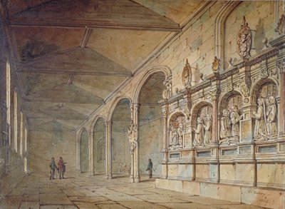 Interno della Cappella di San Pietro ad Vincula, Torre di Londra, 1814 da John Coney