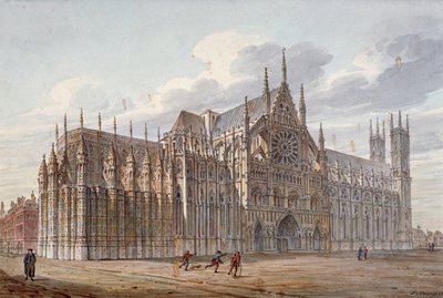 Abbazia di Westminster, Londra, 1816 da John Coney