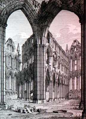 Abbazia di Whitby, Yorkshire, illustrazione da 