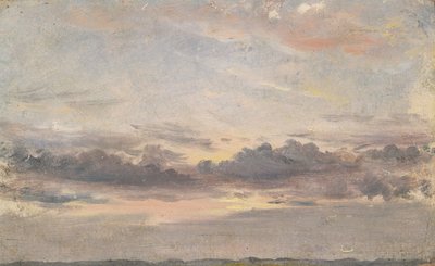 Studio di nuvole, tramonto, c.1821 da John Constable