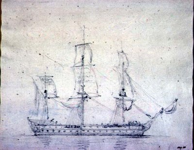 Una nave da guerra da John Constable