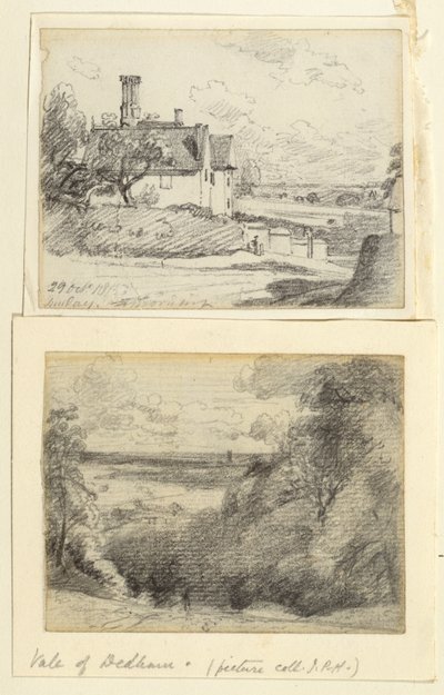 Una casa padronale, 1815, e Dedham da vicino Gun Hill, Langham, c.1815 da John Constable