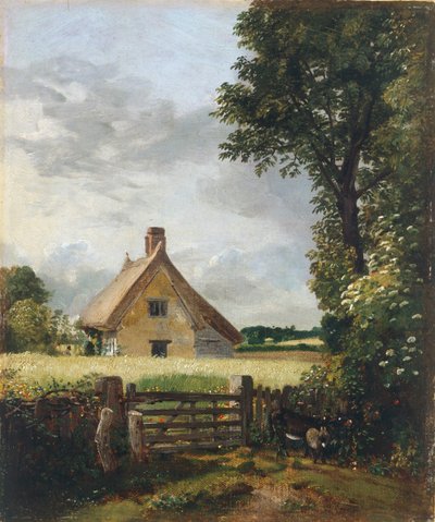 Un cottage in un campo di grano da John Constable