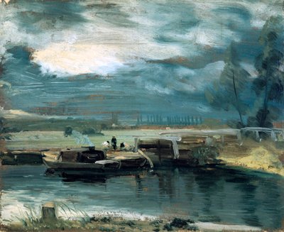 Chiatte sullo Stour, con la Chiesa di Dedham in lontananza, 1811 da John Constable