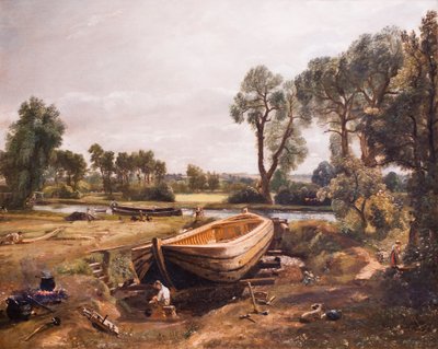 Costruzione di barche vicino al mulino di Flatford da John Constable