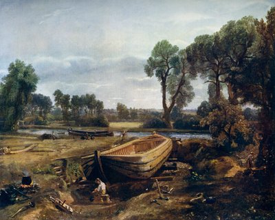 Costruzione di barche vicino al mulino di Flatford, 1815, 1912 da John Constable