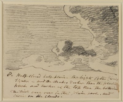 Studio delle nuvole (dopo le Incisioni di Cieli di Alexander Cozens), c.1822-23 da John Constable