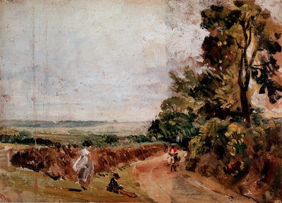 Strada di campagna tra East Bergholt e Flatford da John Constable