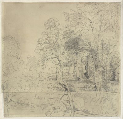 Castello di Cowdray, visto tra gli alberi da John Constable