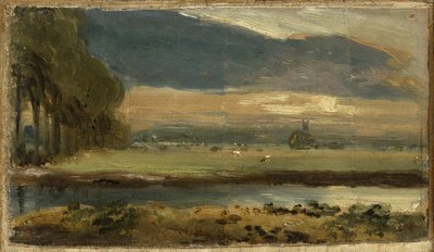Chiesa di Dedham da Flatford, c.1810 da John Constable
