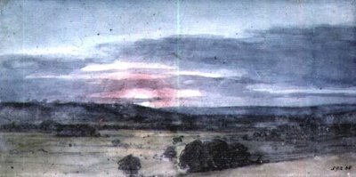 Dedham Vale da East Bergholt: tramonto da John Constable
