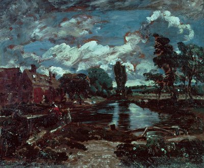 Mulino di Flatford da una chiusa sullo Stour, c.1811 da John Constable